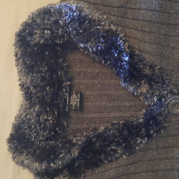 Grey Sweater Button Up - Picture 3 of 4